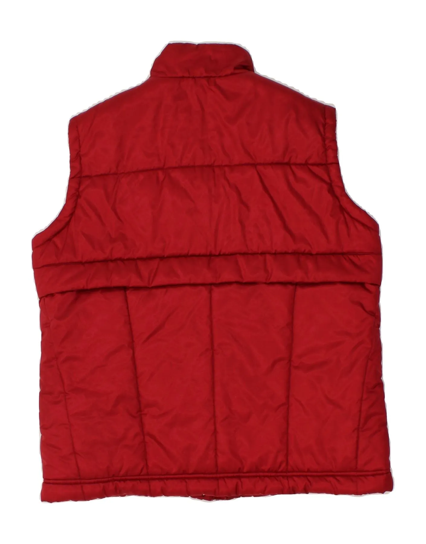 ADIDAS Womens Padded Gilet UK 14 Medium  Red Polyester