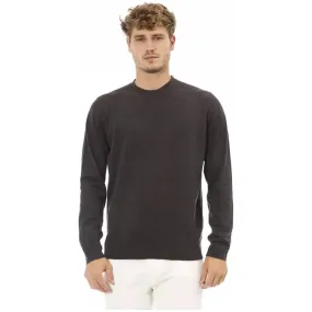 Alpha Studio Brown Cotton Men Sweater