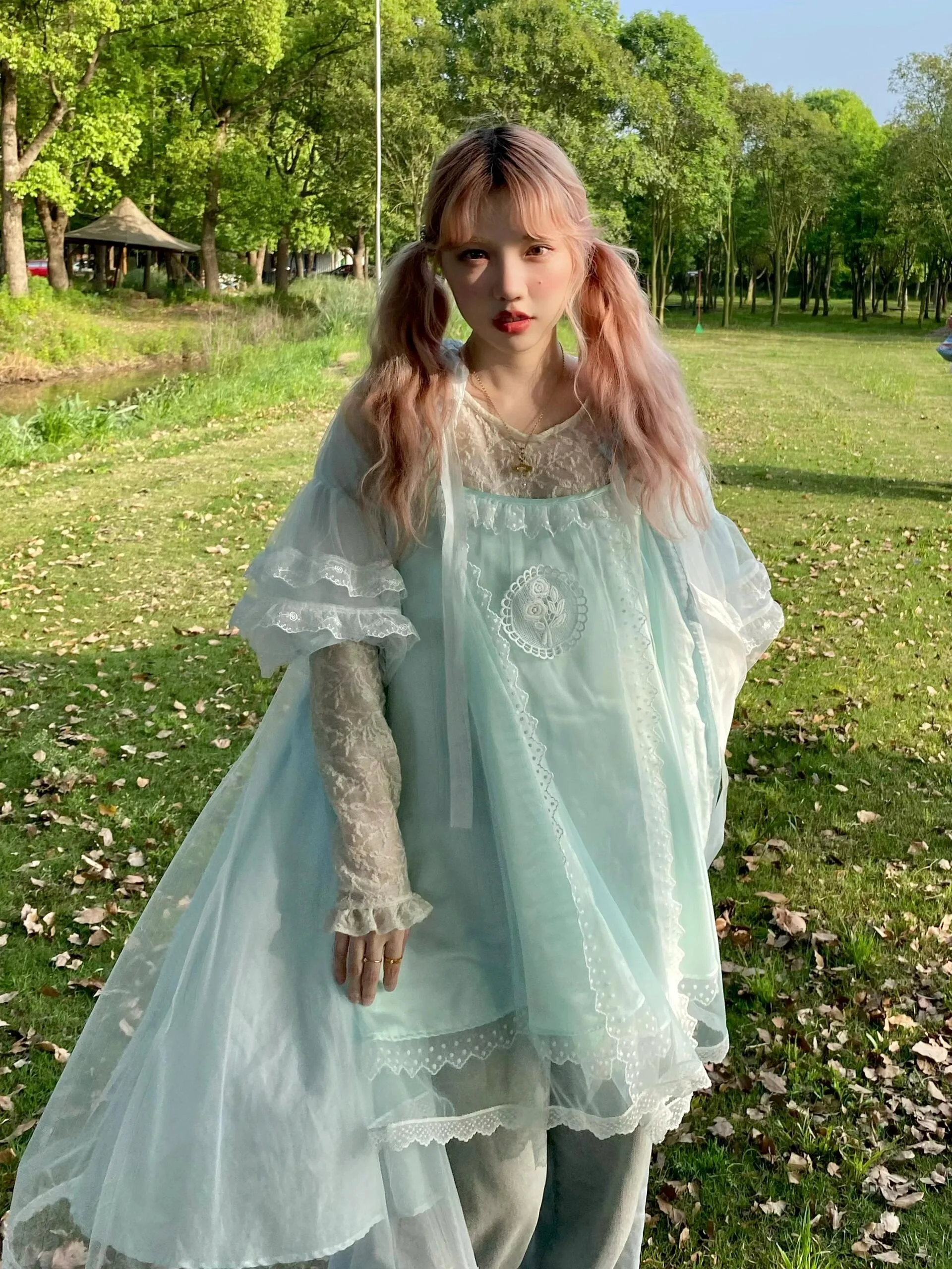 [August Unicron] Fairy tale twirl satin mini dress