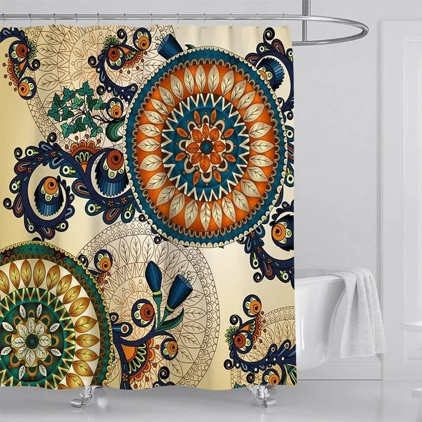 Beige Shower Curtain Set