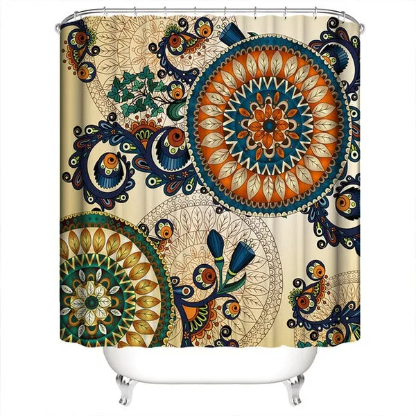 Beige Shower Curtain Set
