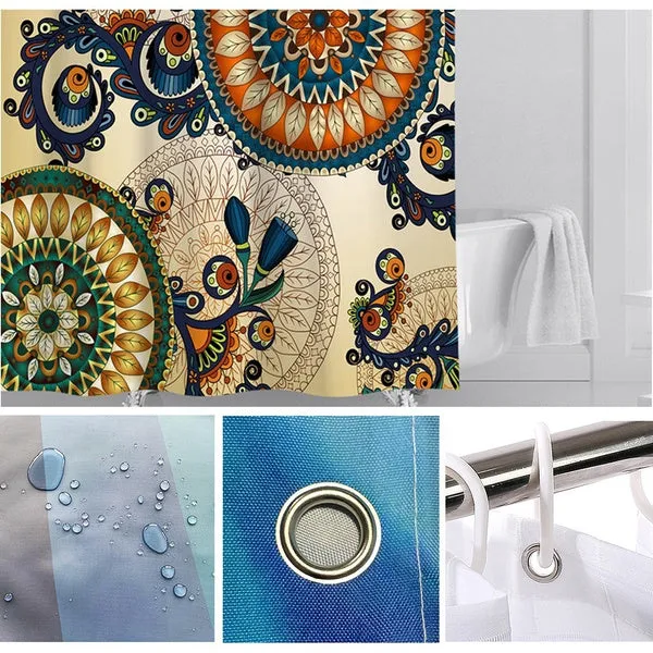 Beige Shower Curtain Set