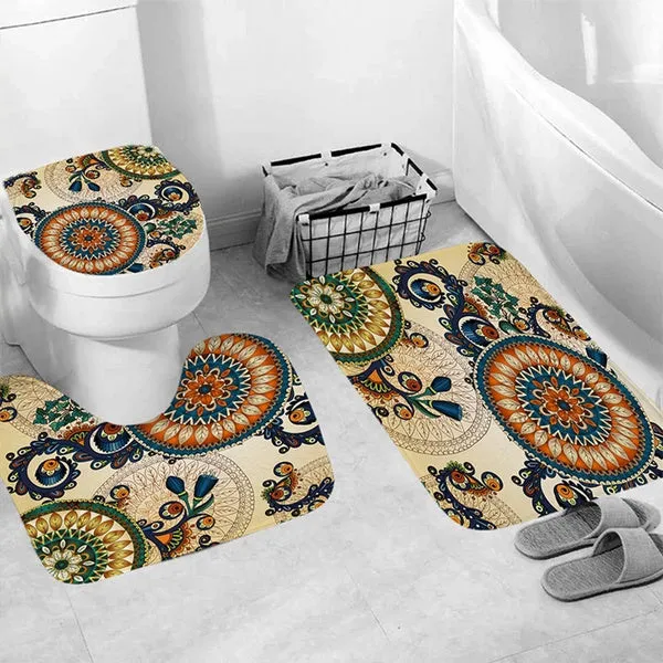 Beige Shower Curtain Set