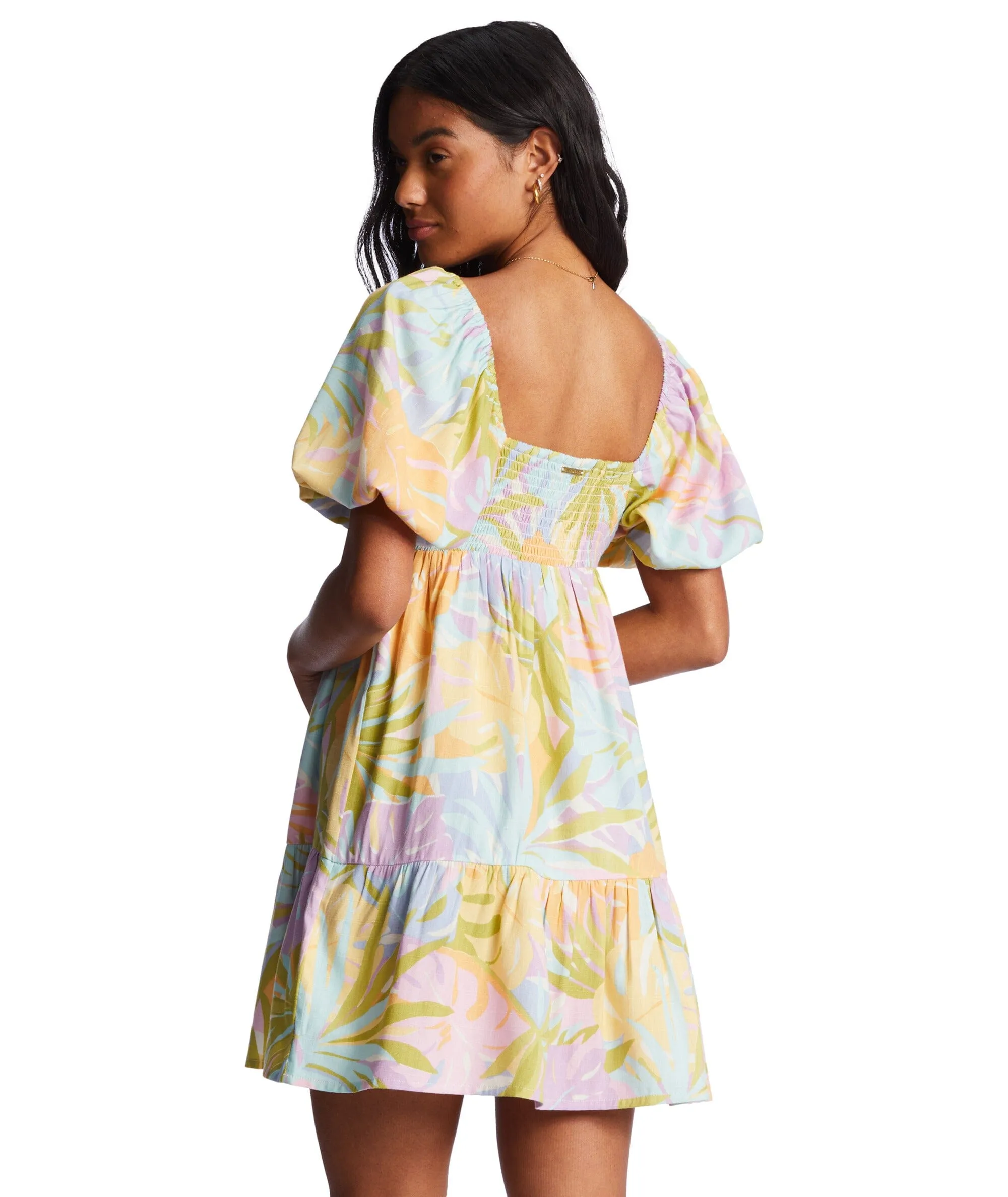 BILLABONG Women's Be Mine Babydoll Dress White/Multi