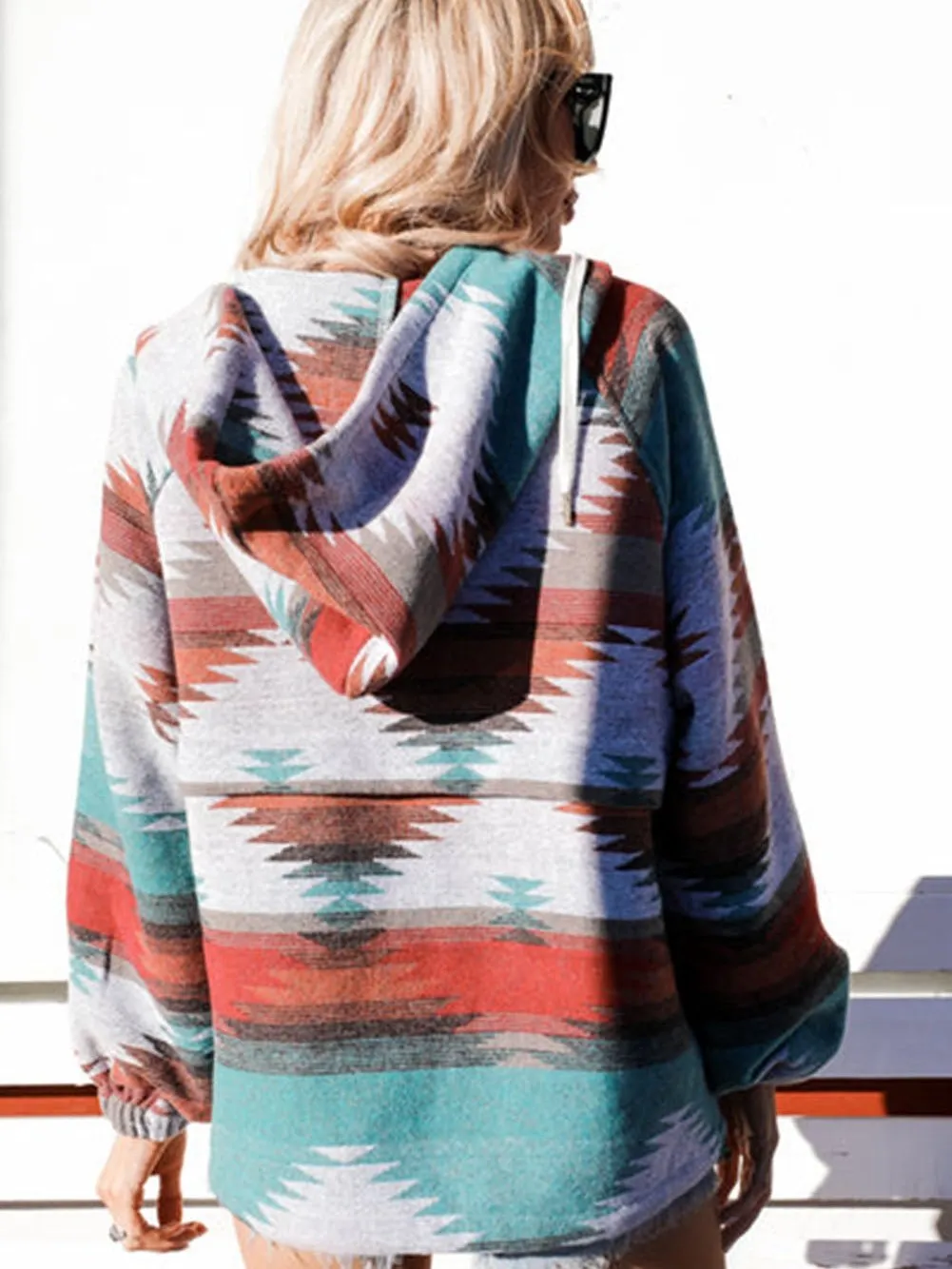 Bohemian Print Pullover Hoodie