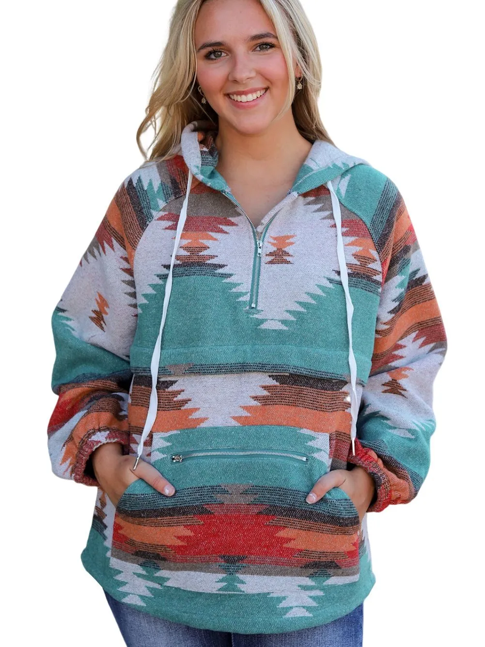 Bohemian Print Pullover Hoodie