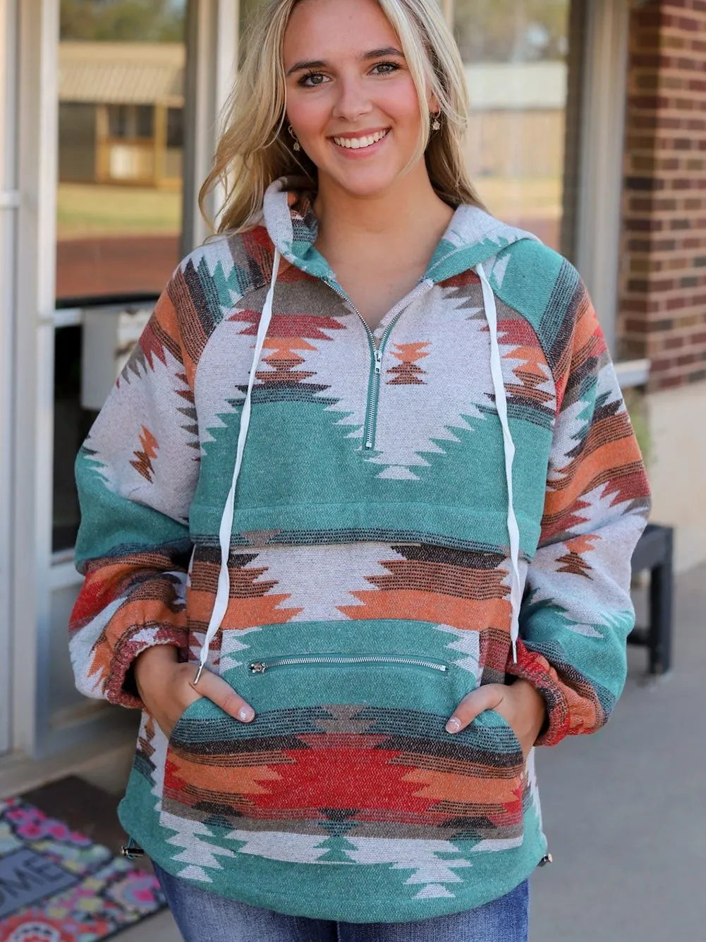 Bohemian Print Pullover Hoodie