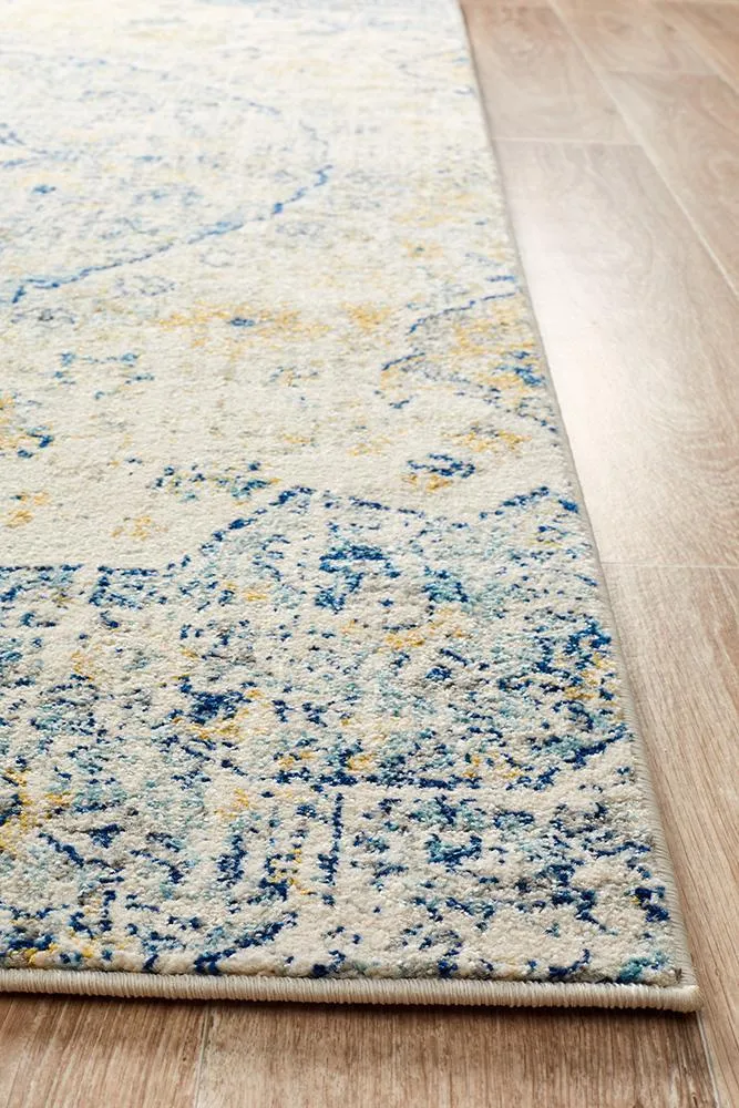 Boho Vintage Jenna Sky Blue Runner
