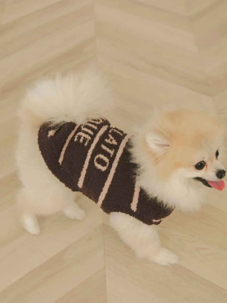 [CAT&DOG] Baby Moco High Neck Striped Pet Clothes
