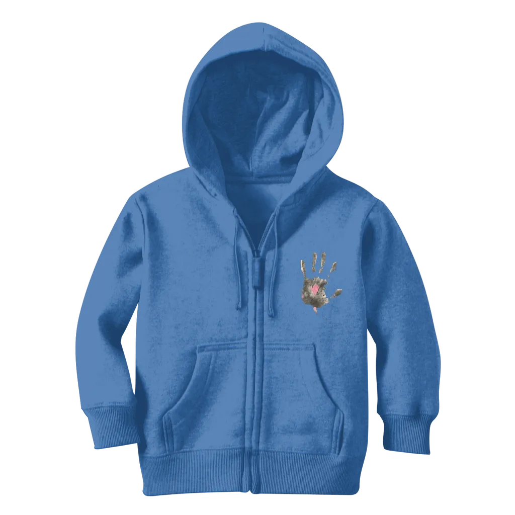CAUGHT RED HANDED Classic Kids Zip Hoodie