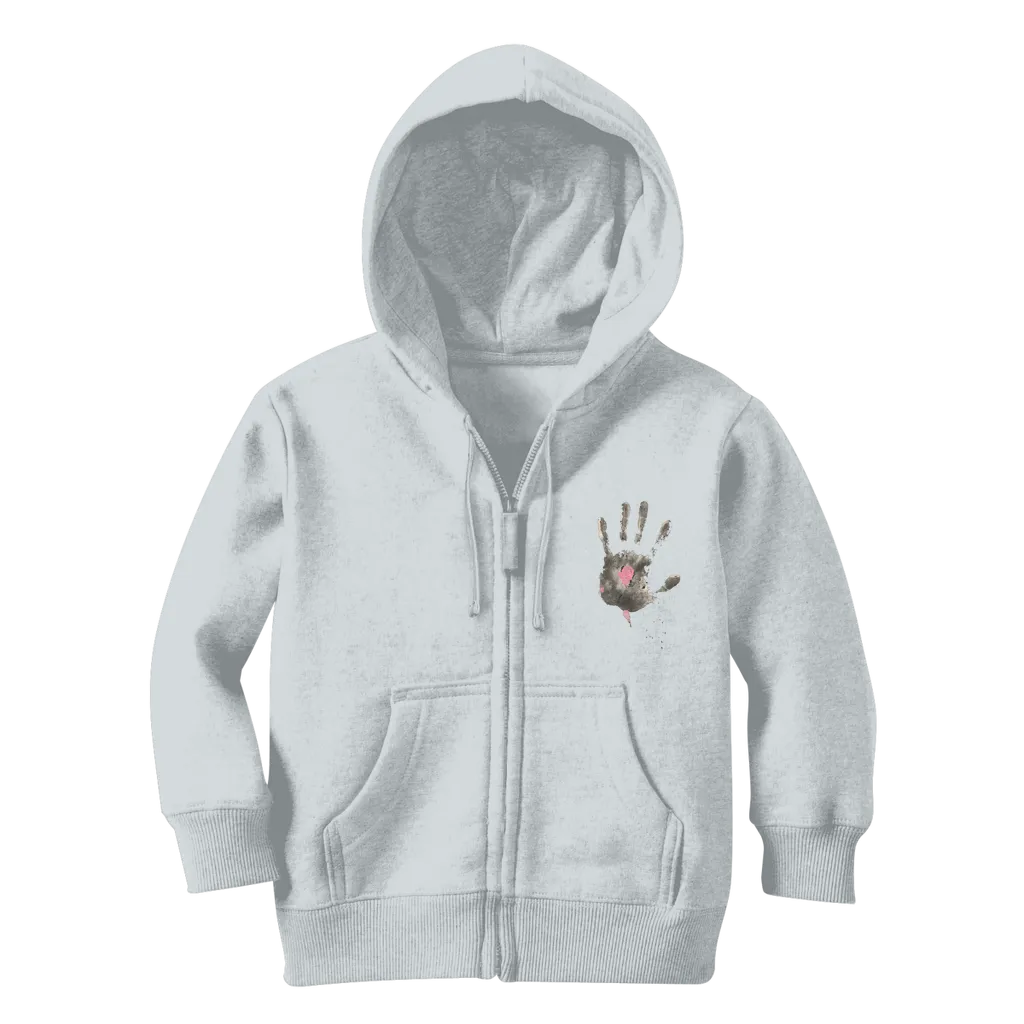 CAUGHT RED HANDED Classic Kids Zip Hoodie