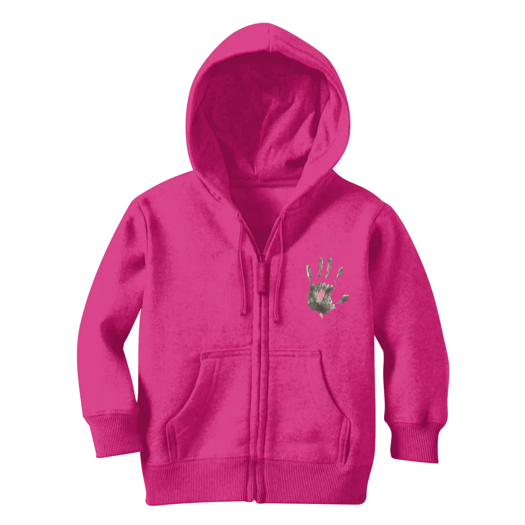 CAUGHT RED HANDED Classic Kids Zip Hoodie