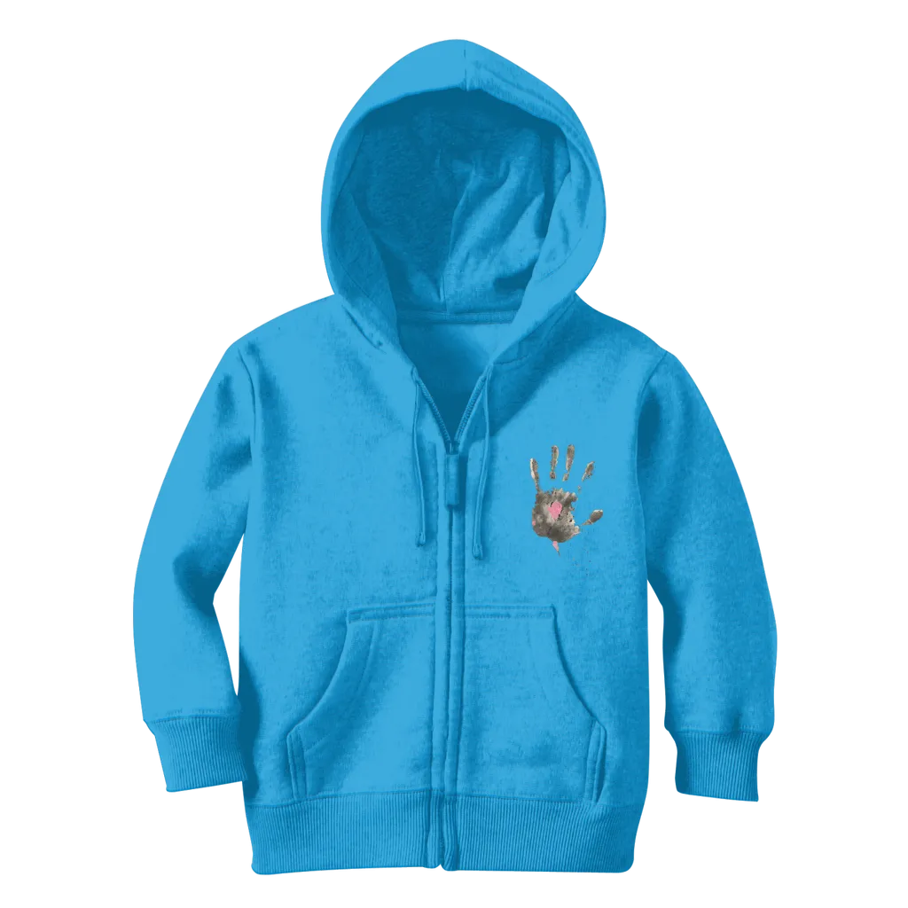 CAUGHT RED HANDED Classic Kids Zip Hoodie