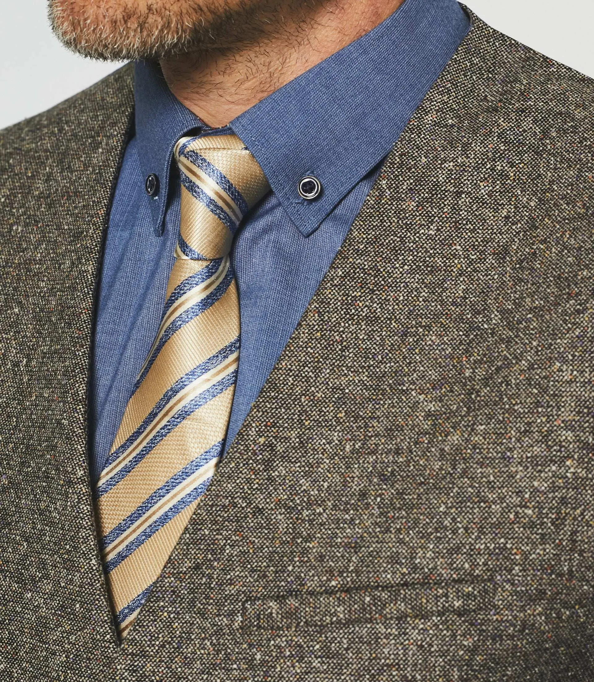 Gilet de costume en tweed marron XSABLE