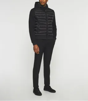 Gilet zippé à capuche uni noir SWBENT