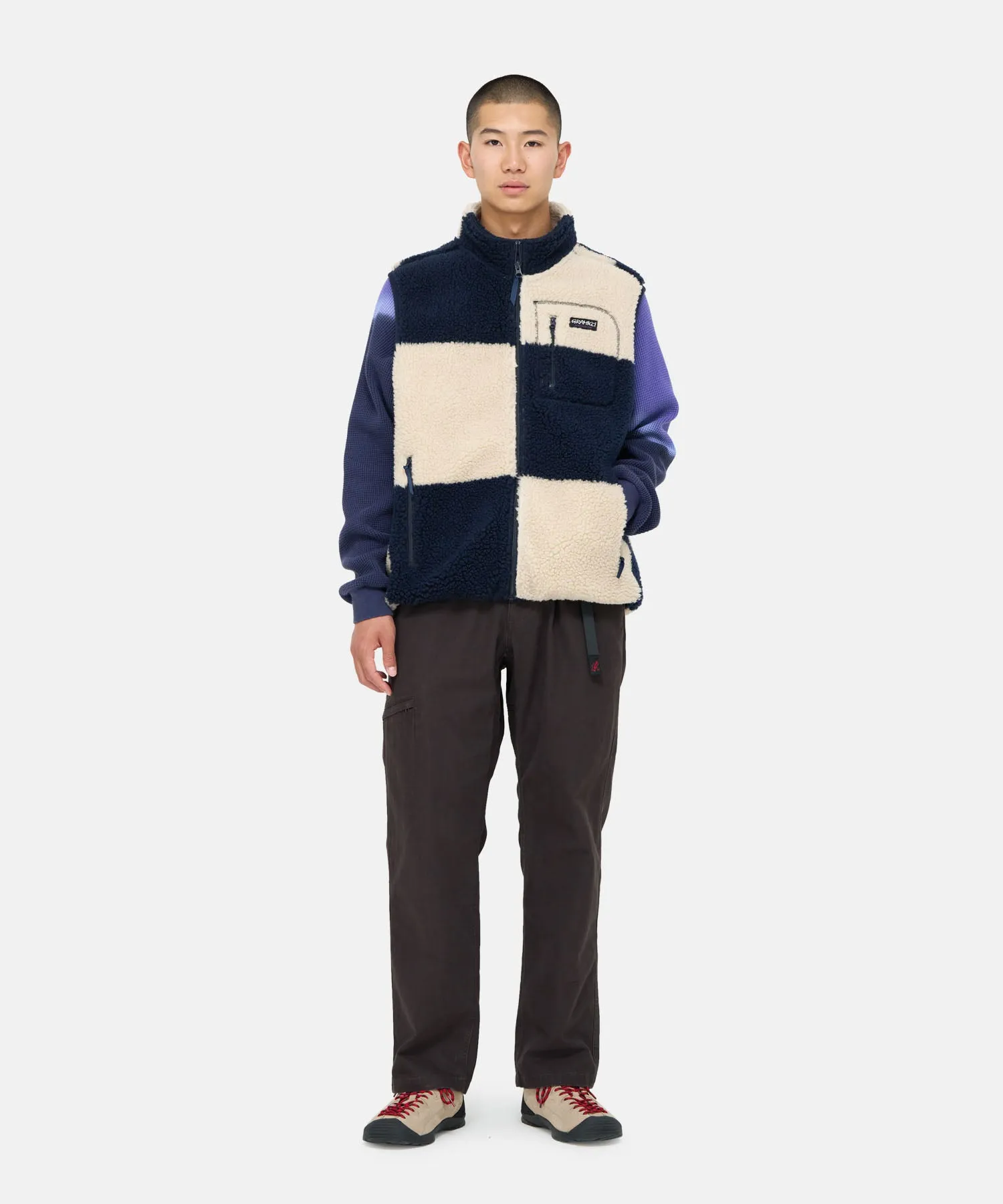 Gramicci Checkered Sherpa Vest
