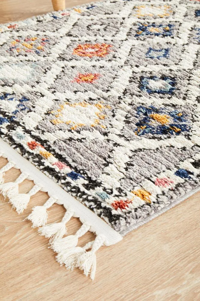 Grey Plush Moroccan Rug Runner Rug