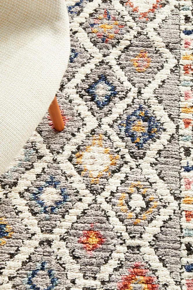 Grey Plush Moroccan Rug Runner Rug