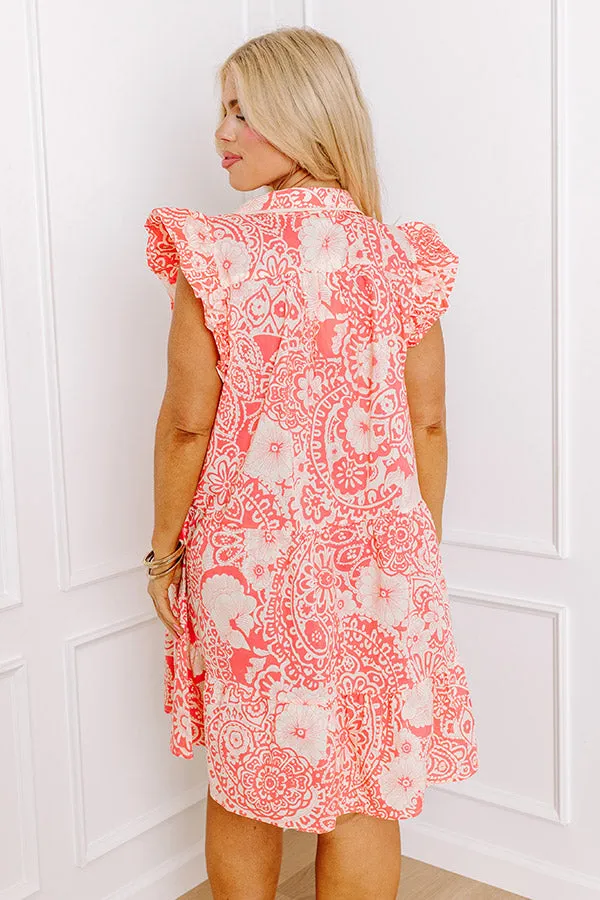 Hello Lovely Floral Dress In Blooming Dahlia Curves