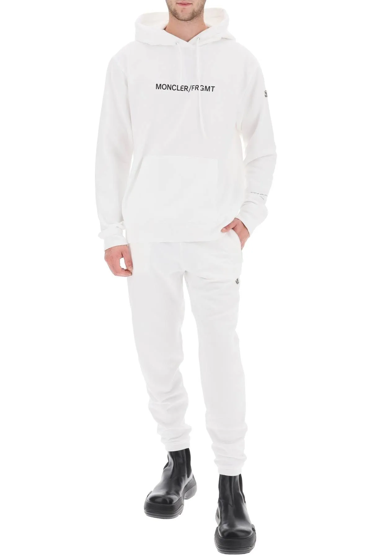 Joggers Moncler X Fragment Hiroshi Fujiwara Tapered Cotton Sweatpants - Blanc - Femme