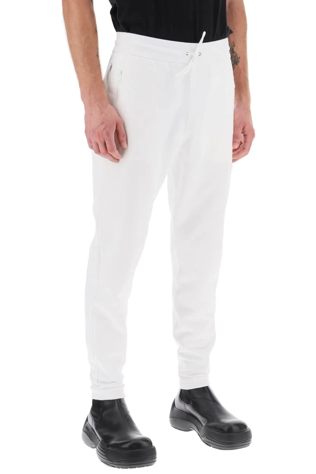 Joggers Moncler X Fragment Hiroshi Fujiwara Tapered Cotton Sweatpants - Blanc - Femme