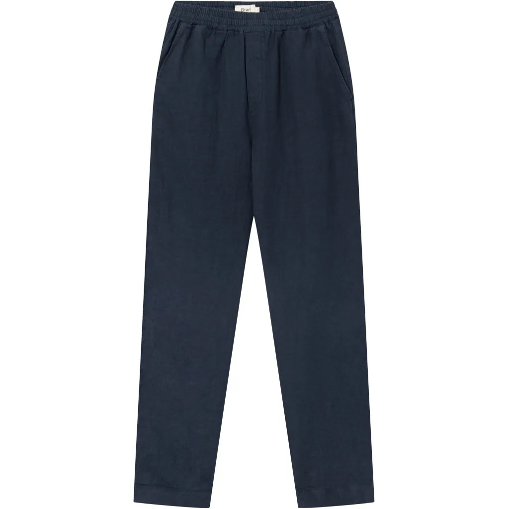 Leinen Hose GBERIC Midnight Blue | Givn