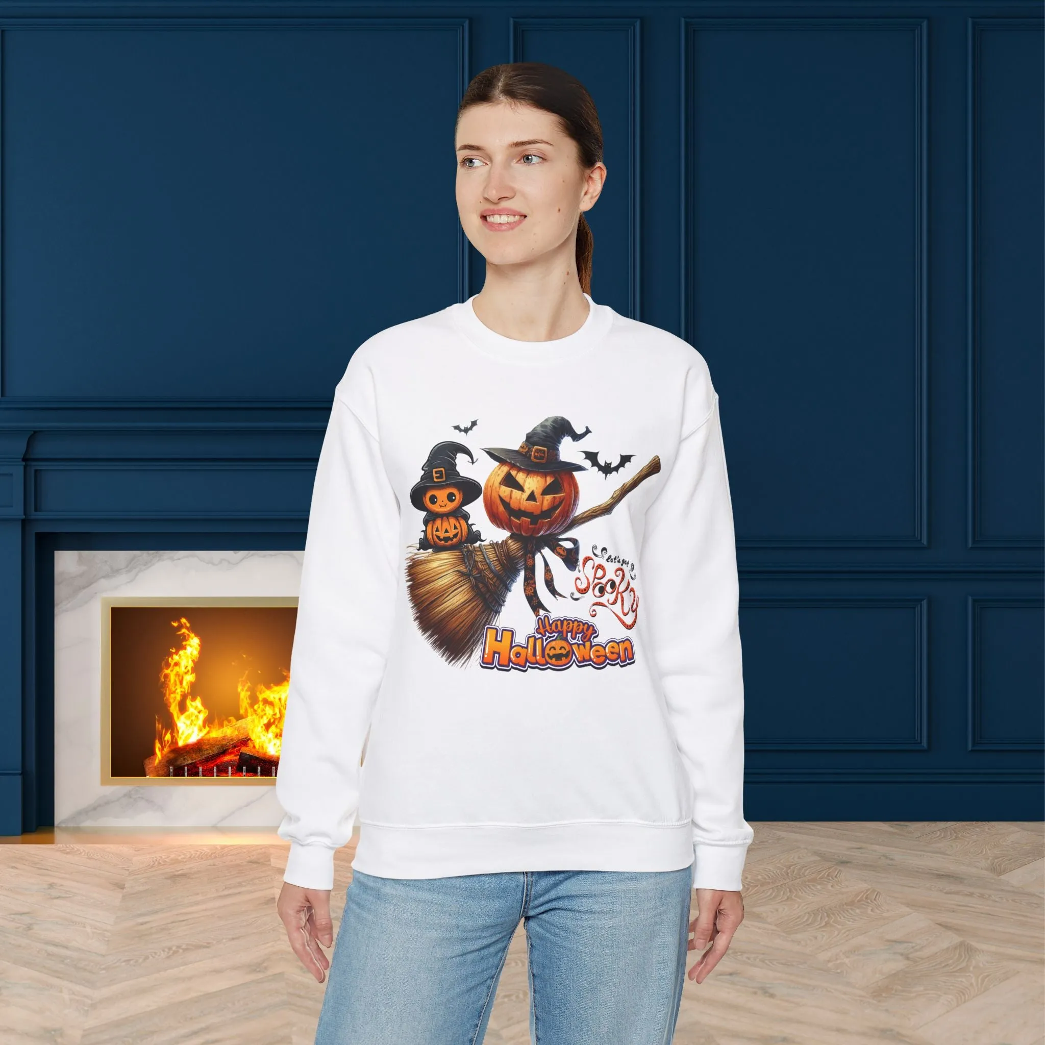 Let's Get Spook Halloween Sweatshirt, Happy Halloween Sweatshirt - Unisex Heavy Blend Crewneck, Halloween Sweatshirt, Cute Spooky Ghost sweatshirt.