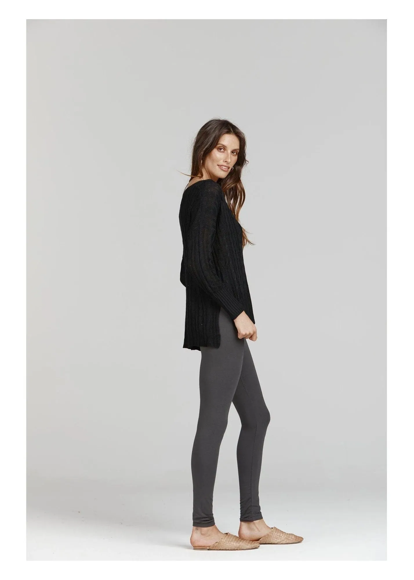Lou Lou Luxe Legging Charcoal | LOU15NB009