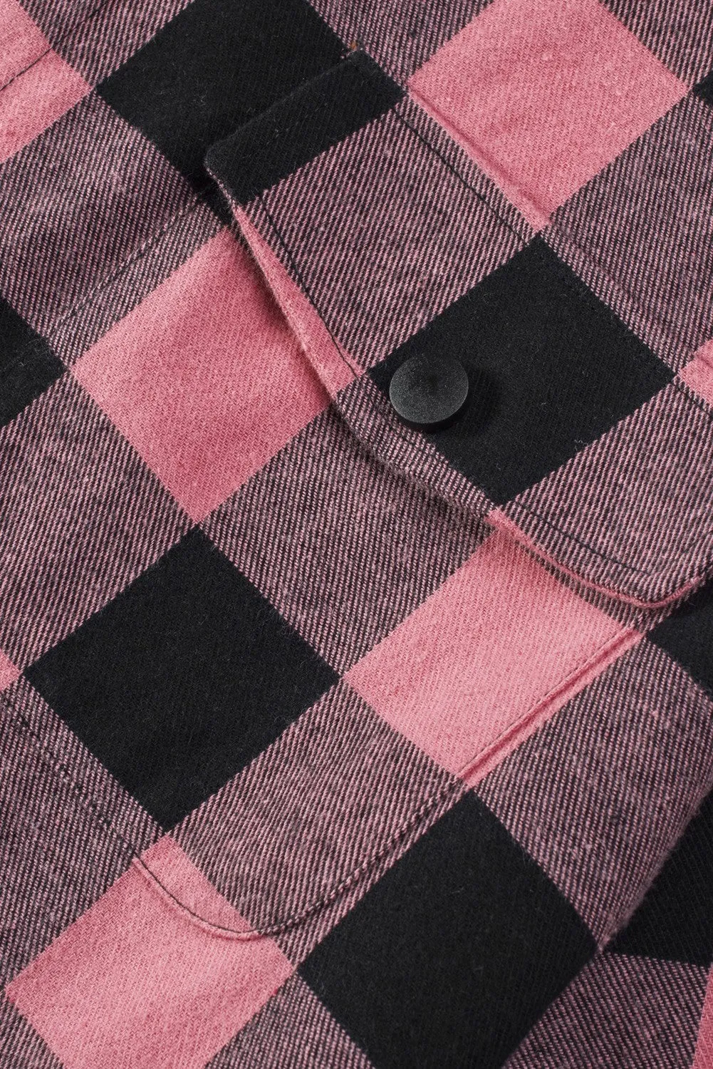 Mens Plaid Printed Drawstring Hooded Shacket