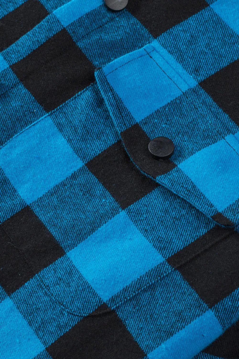 Mens Plaid Printed Drawstring Hooded Shacket