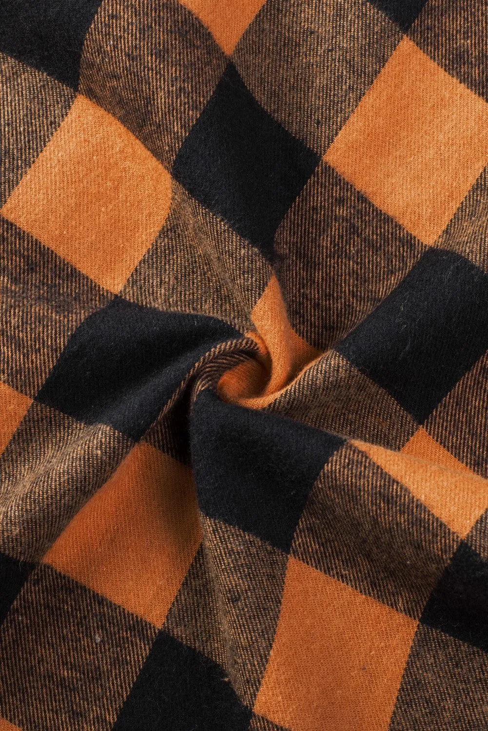 Mens Plaid Printed Drawstring Hooded Shacket