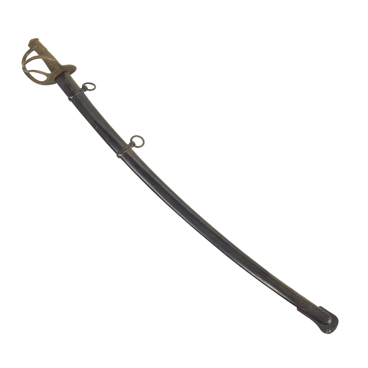 Original U.S Civil War M-1840 "Wrist Breaker" Heavy Cavalry Saber with Scabbard by Ames of Cabotville, Massachusetts