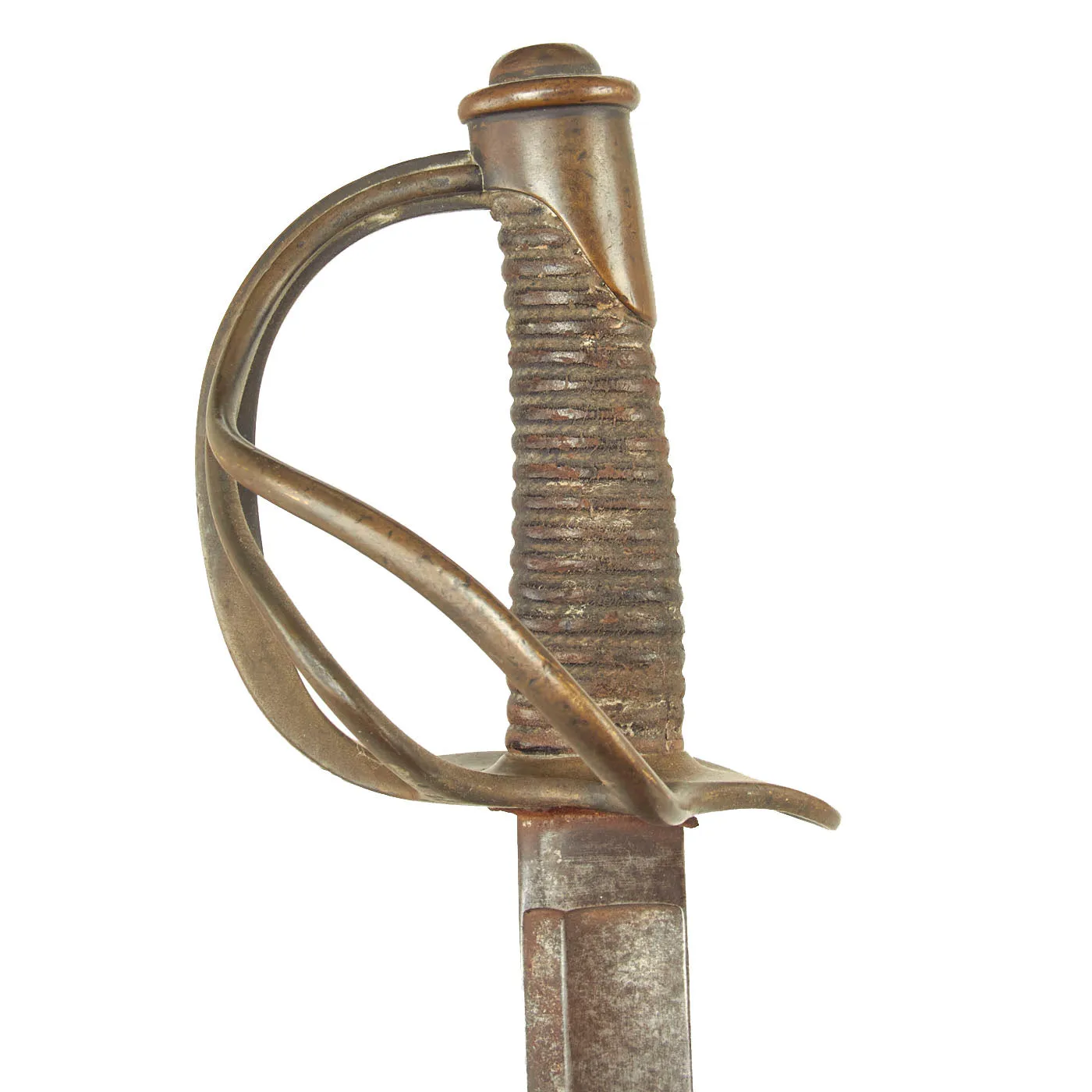 Original U.S Civil War M-1840 "Wrist Breaker" Heavy Cavalry Saber with Scabbard by Ames of Cabotville, Massachusetts