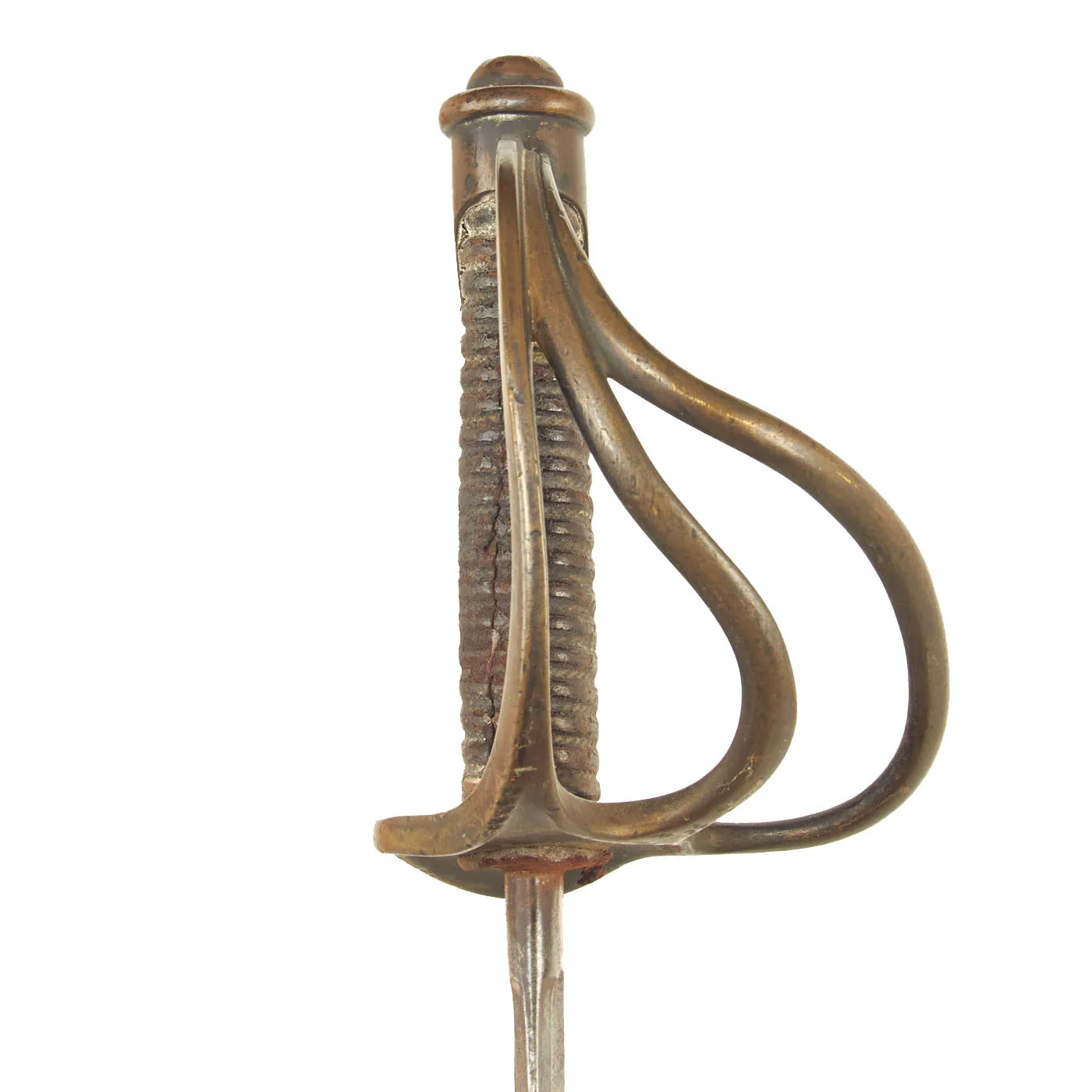Original U.S Civil War M-1840 "Wrist Breaker" Heavy Cavalry Saber with Scabbard by Ames of Cabotville, Massachusetts
