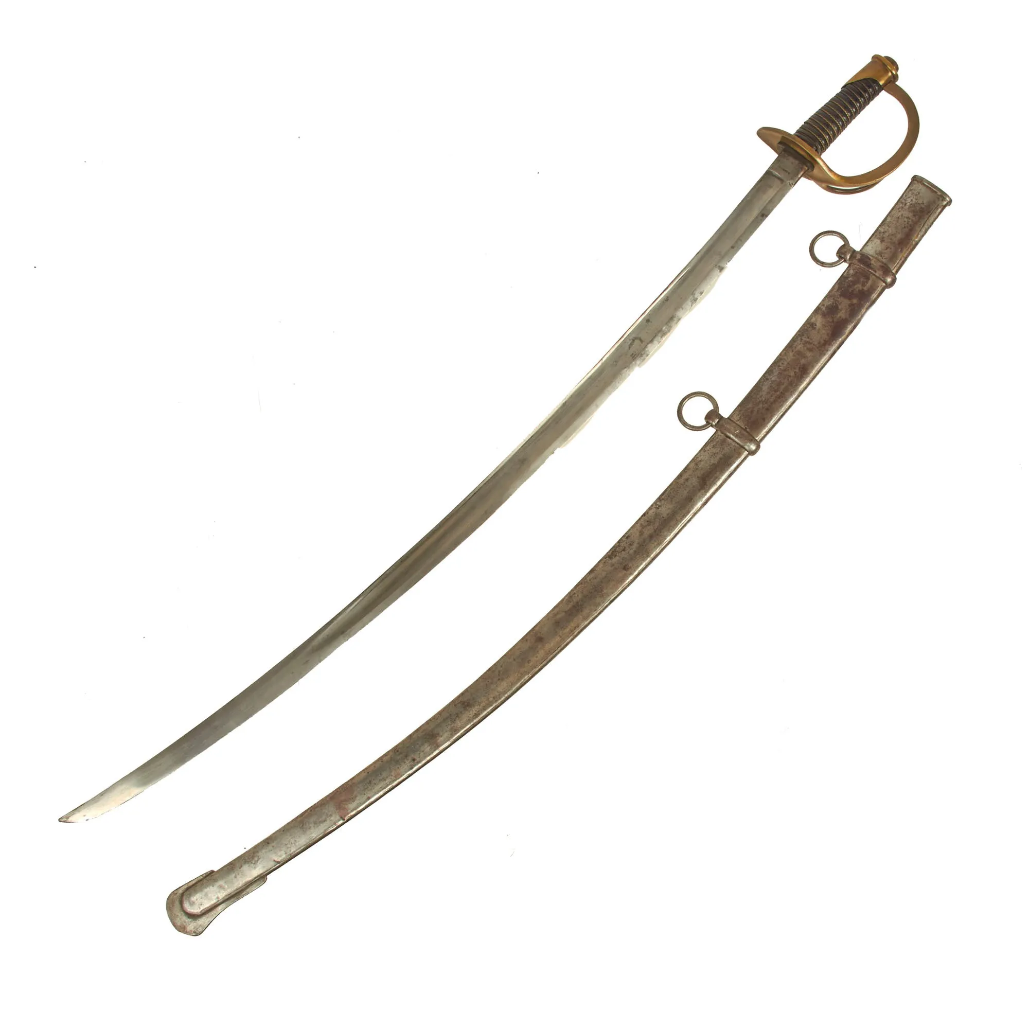 Original U.S Civil War M-1840 "Wrist Breaker" Heavy Cavalry Saber with Scabbard by Charles Hammond