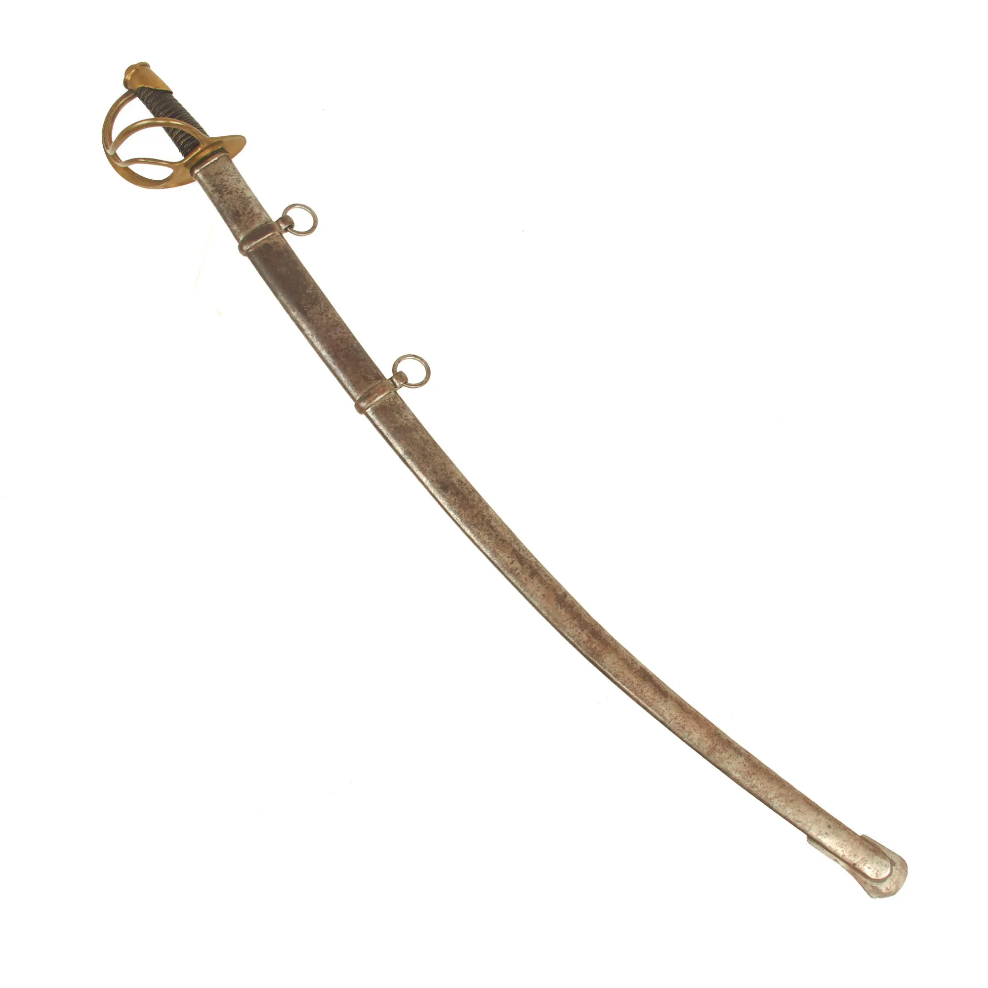 Original U.S Civil War M-1840 "Wrist Breaker" Heavy Cavalry Saber with Scabbard by Charles Hammond