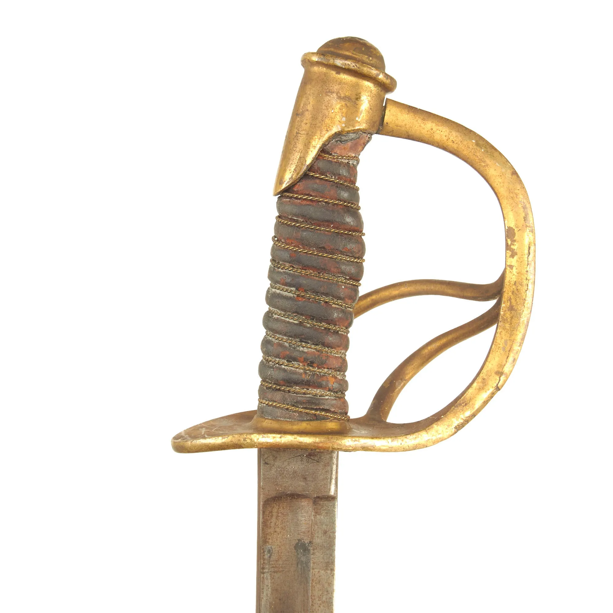 Original U.S Civil War M-1840 "Wrist Breaker" Heavy Cavalry Saber with Scabbard - Imported German Blade by J. E. Bleckmann (Solingen)