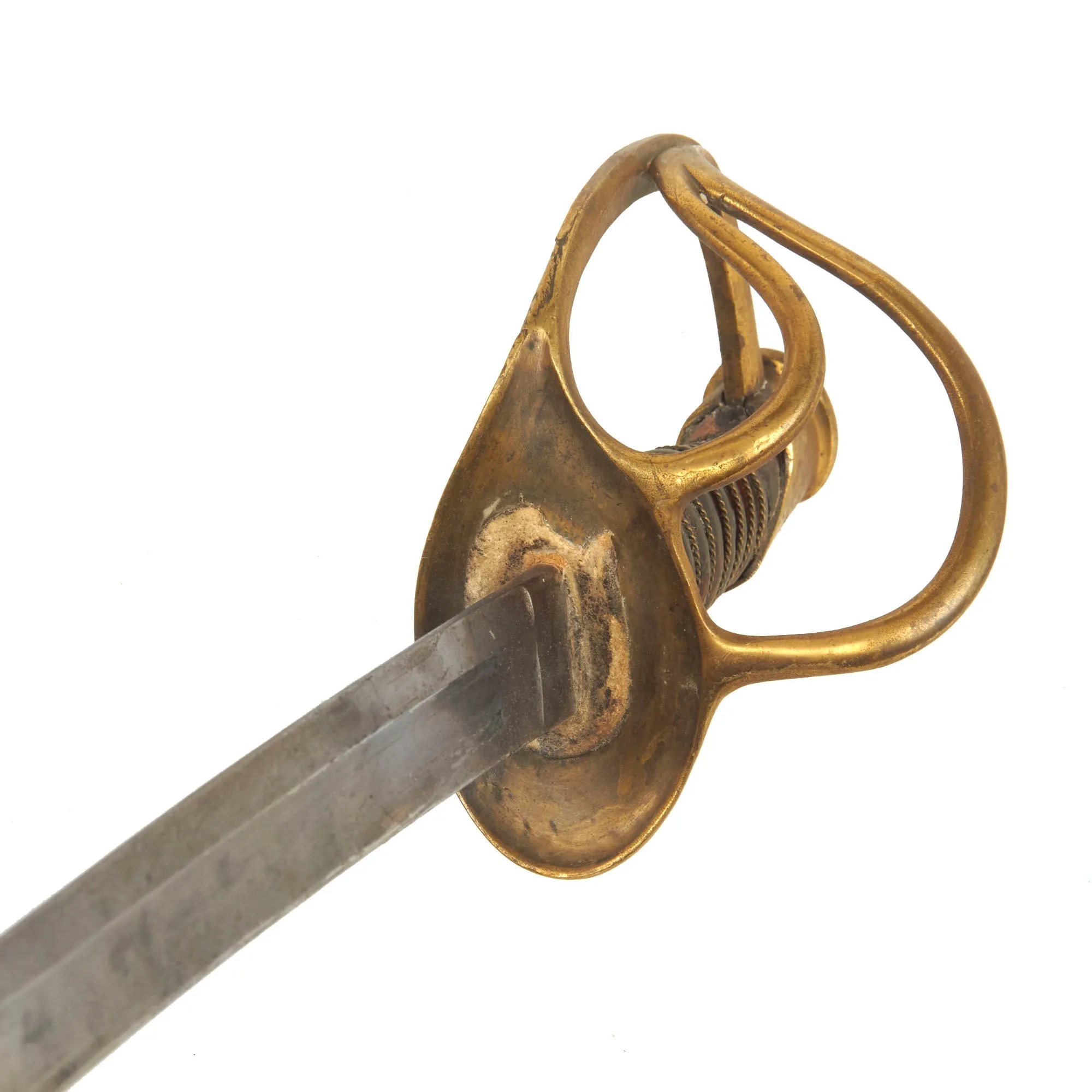 Original U.S Civil War M-1840 "Wrist Breaker" Heavy Cavalry Saber with Scabbard - Imported German Blade by J. E. Bleckmann (Solingen)