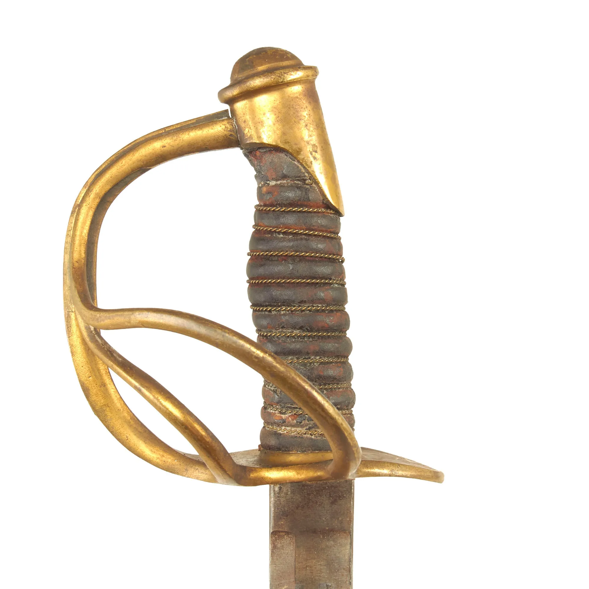 Original U.S Civil War M-1840 "Wrist Breaker" Heavy Cavalry Saber with Scabbard - Imported German Blade by J. E. Bleckmann (Solingen)