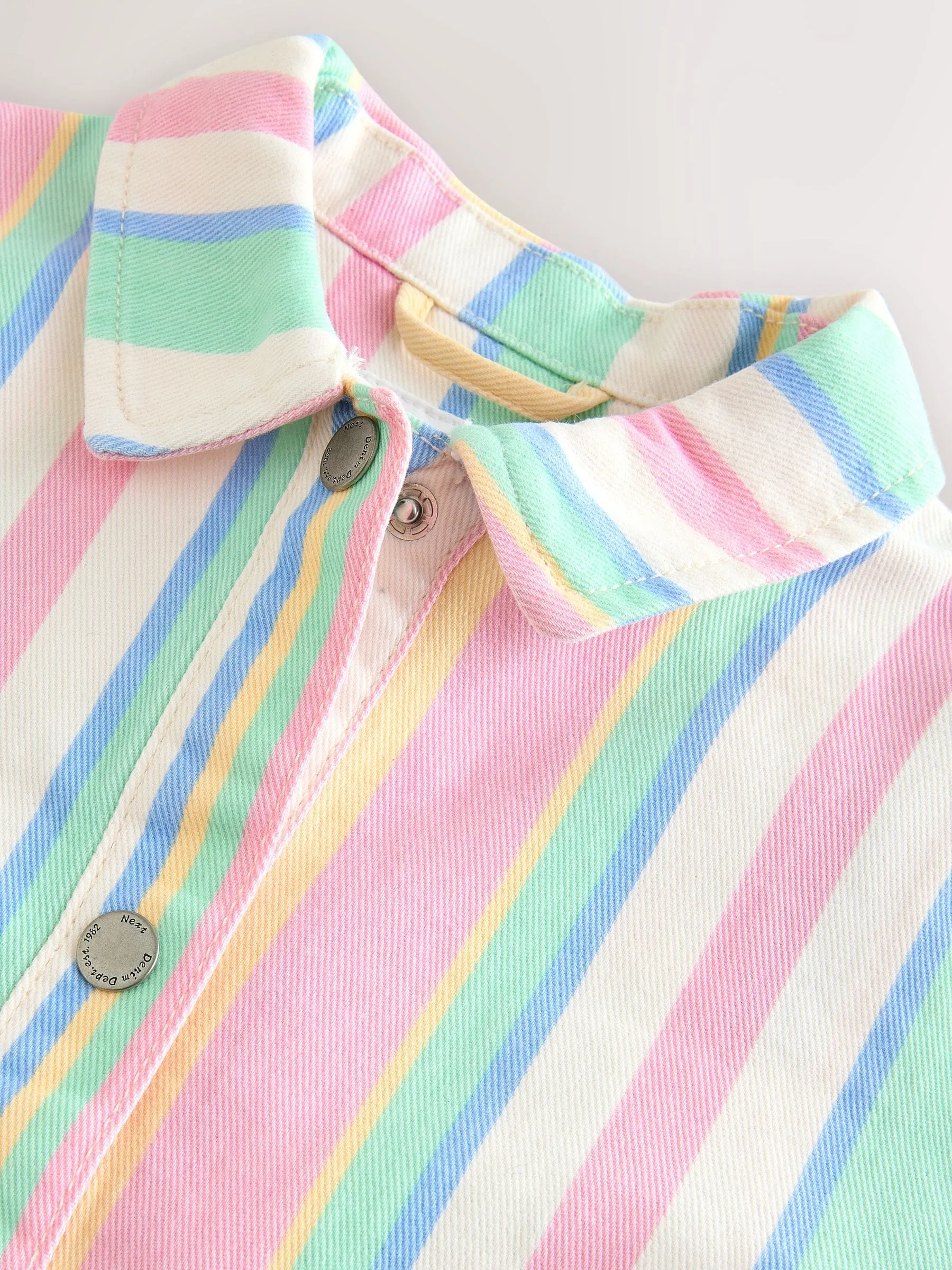 Rainbow 100% Cotton Printed Shacket and Shorts Set (3mths-7yrs)