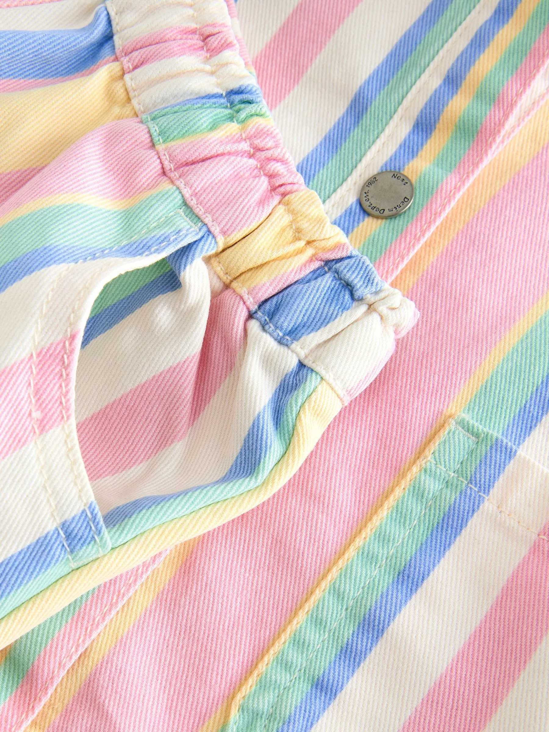 Rainbow 100% Cotton Printed Shacket and Shorts Set (3mths-7yrs)