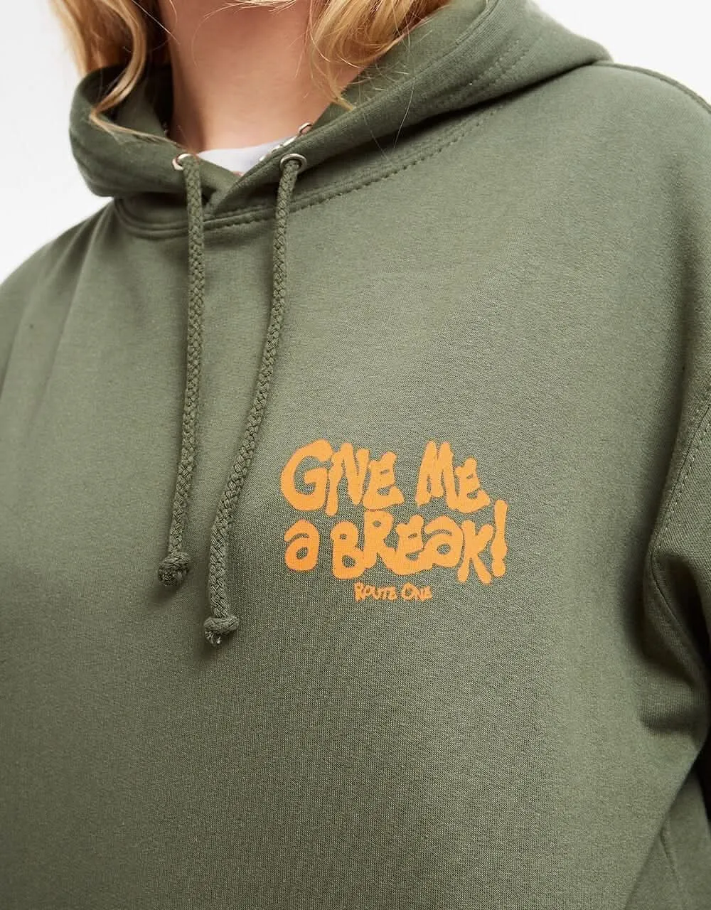 Route One Give Me A Break Pullover Hoodie - Earthy Green