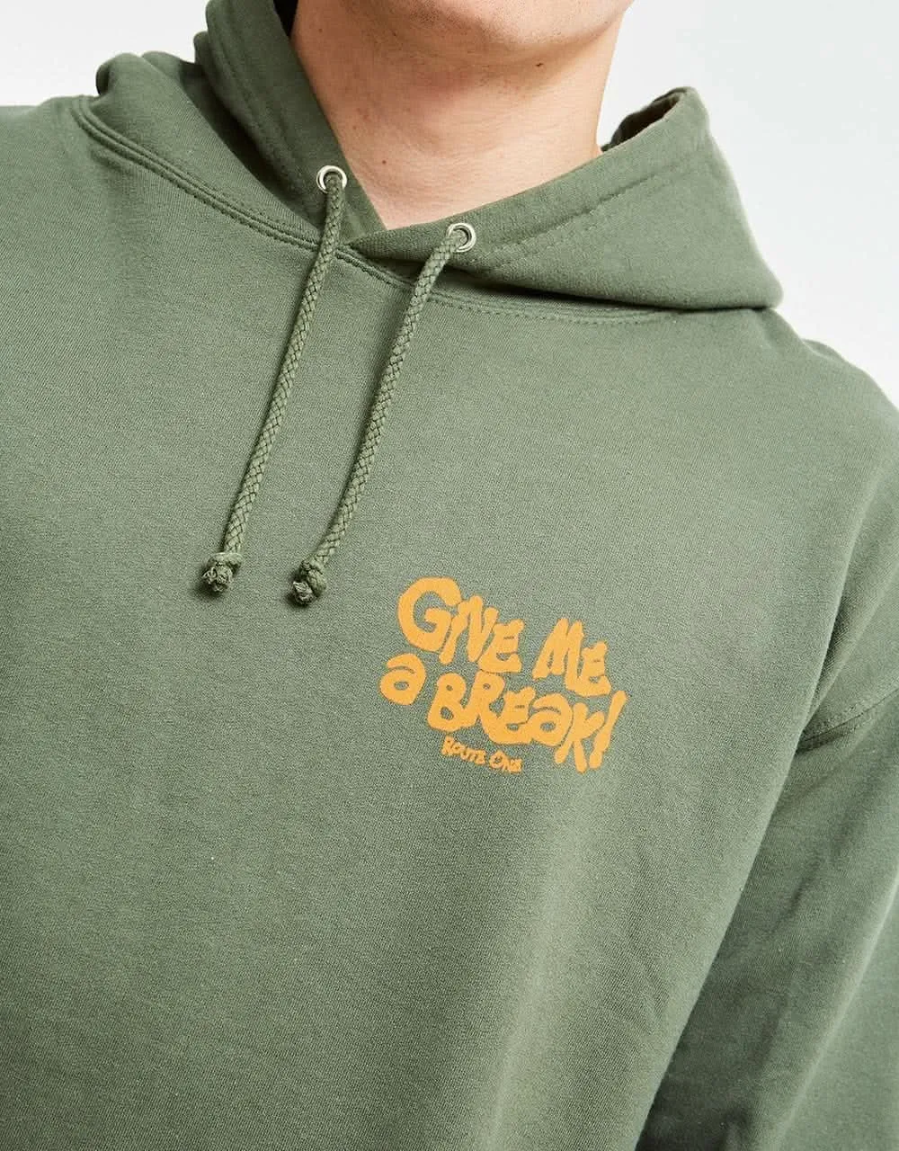Route One Give Me A Break Pullover Hoodie - Earthy Green