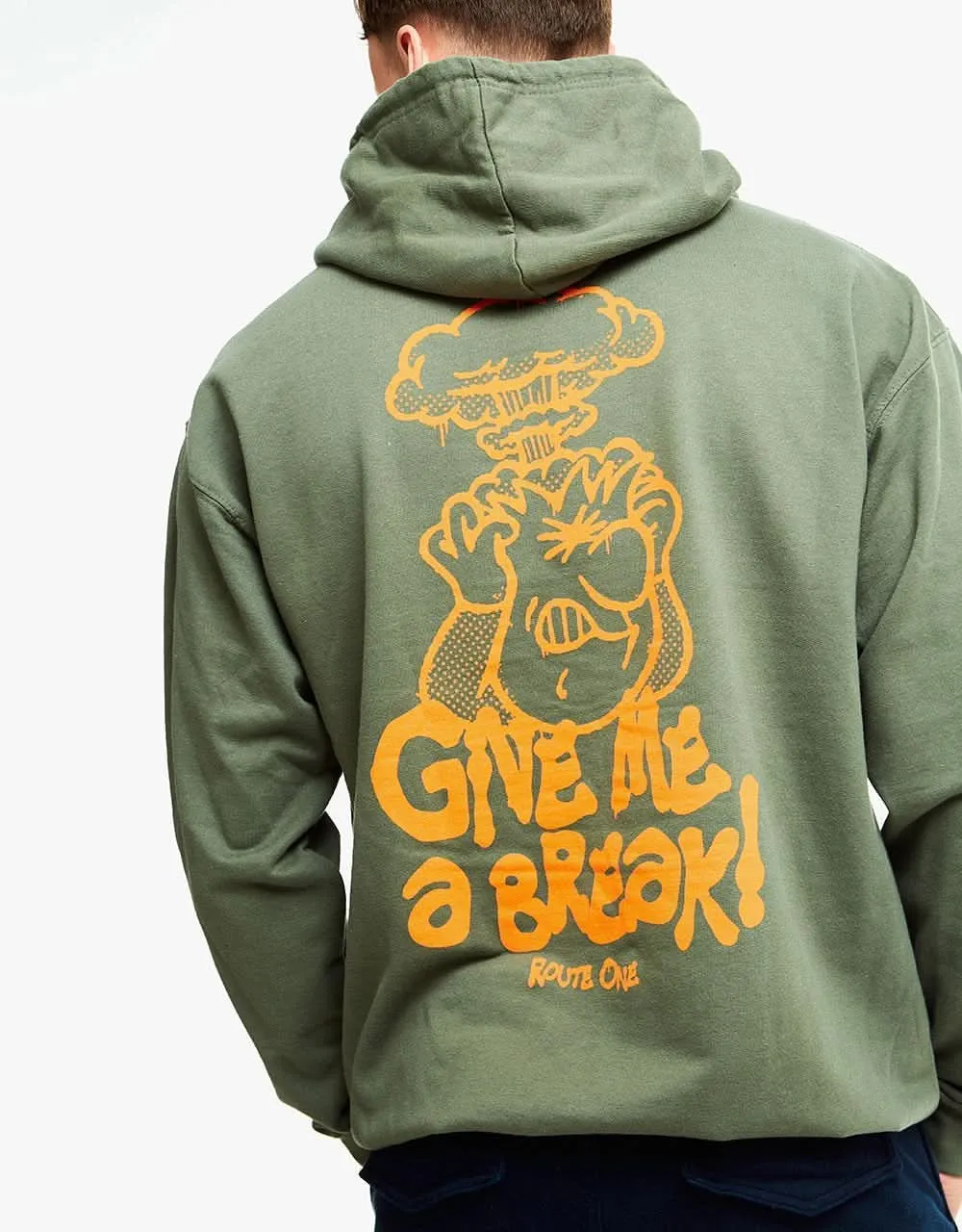 Route One Give Me A Break Pullover Hoodie - Earthy Green