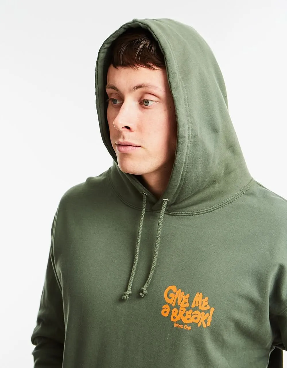 Route One Give Me A Break Pullover Hoodie - Earthy Green