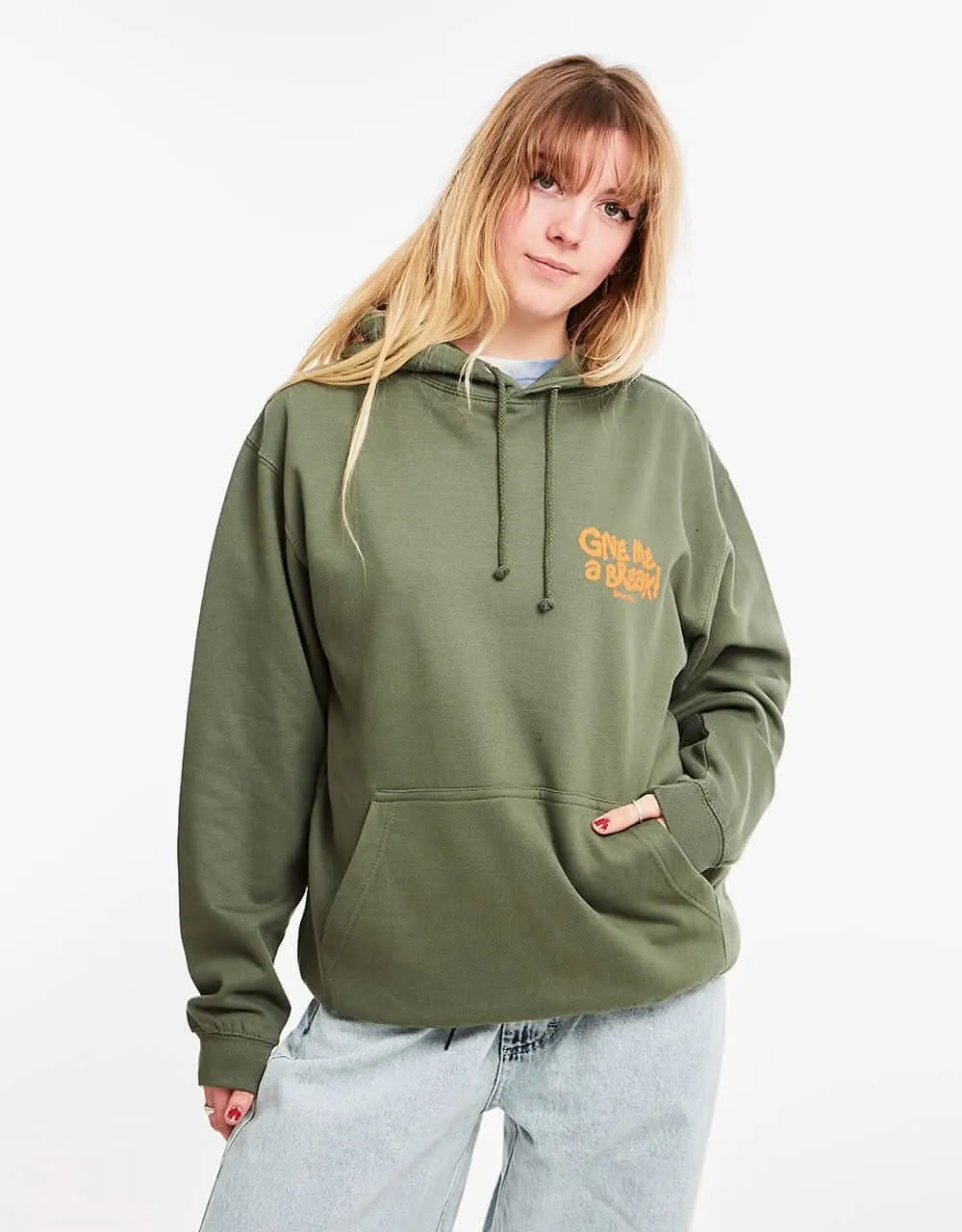 Route One Give Me A Break Pullover Hoodie - Earthy Green
