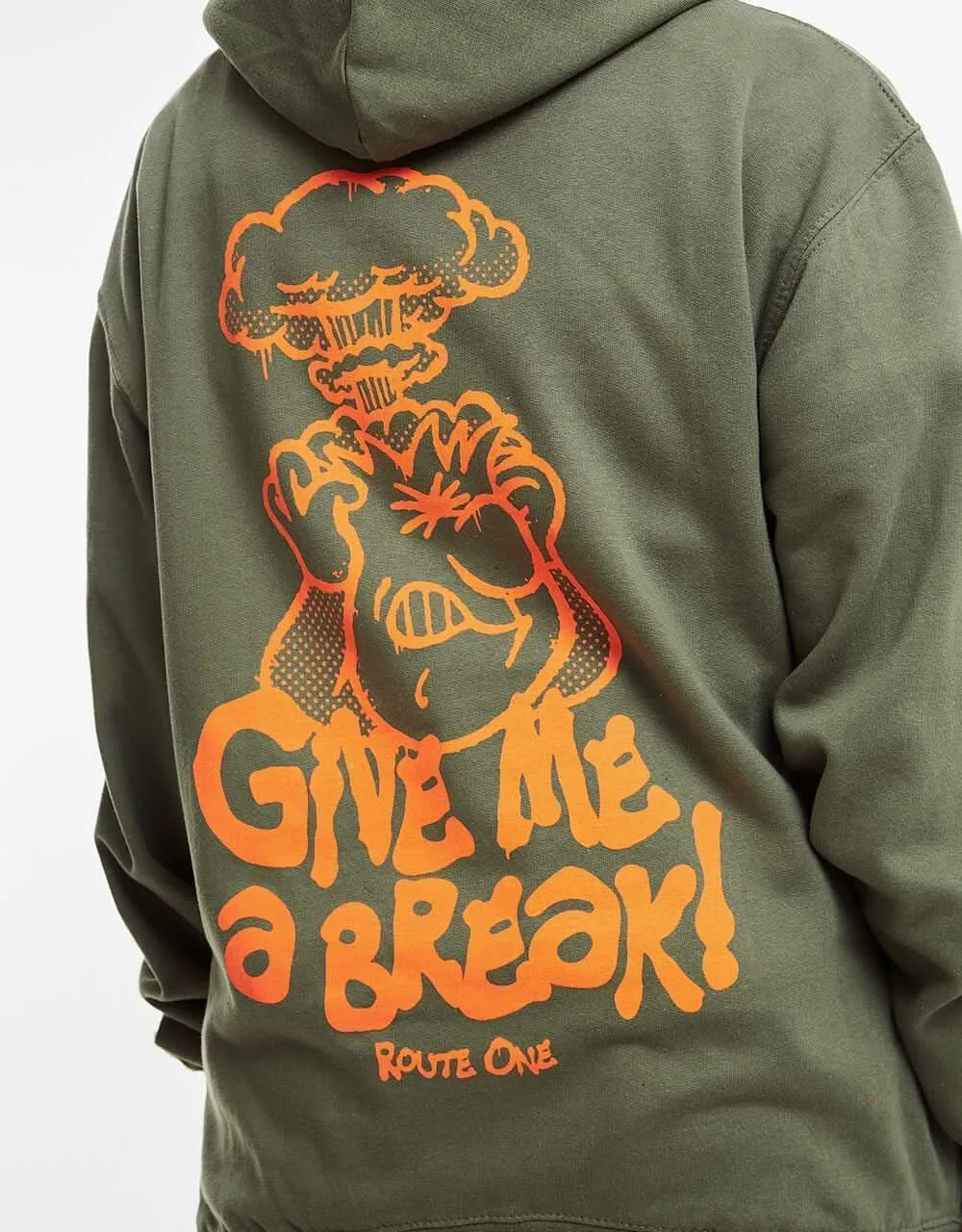 Route One Give Me A Break Pullover Hoodie - Earthy Green