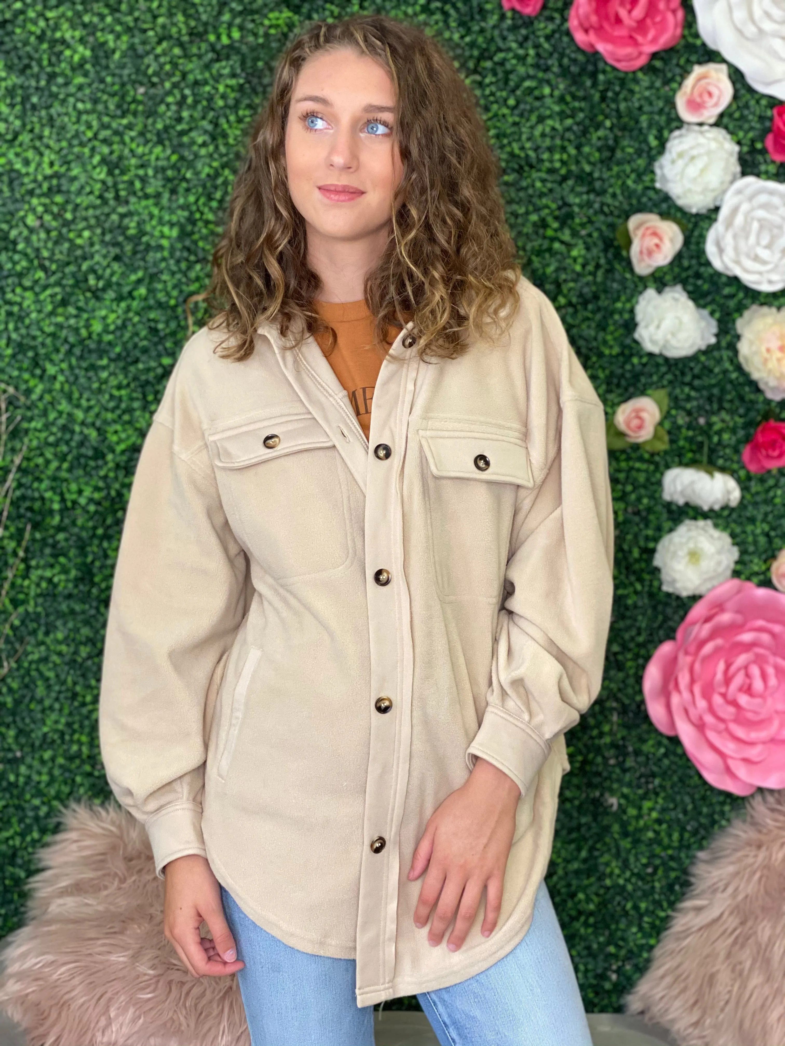 Shayna Plush Shacket