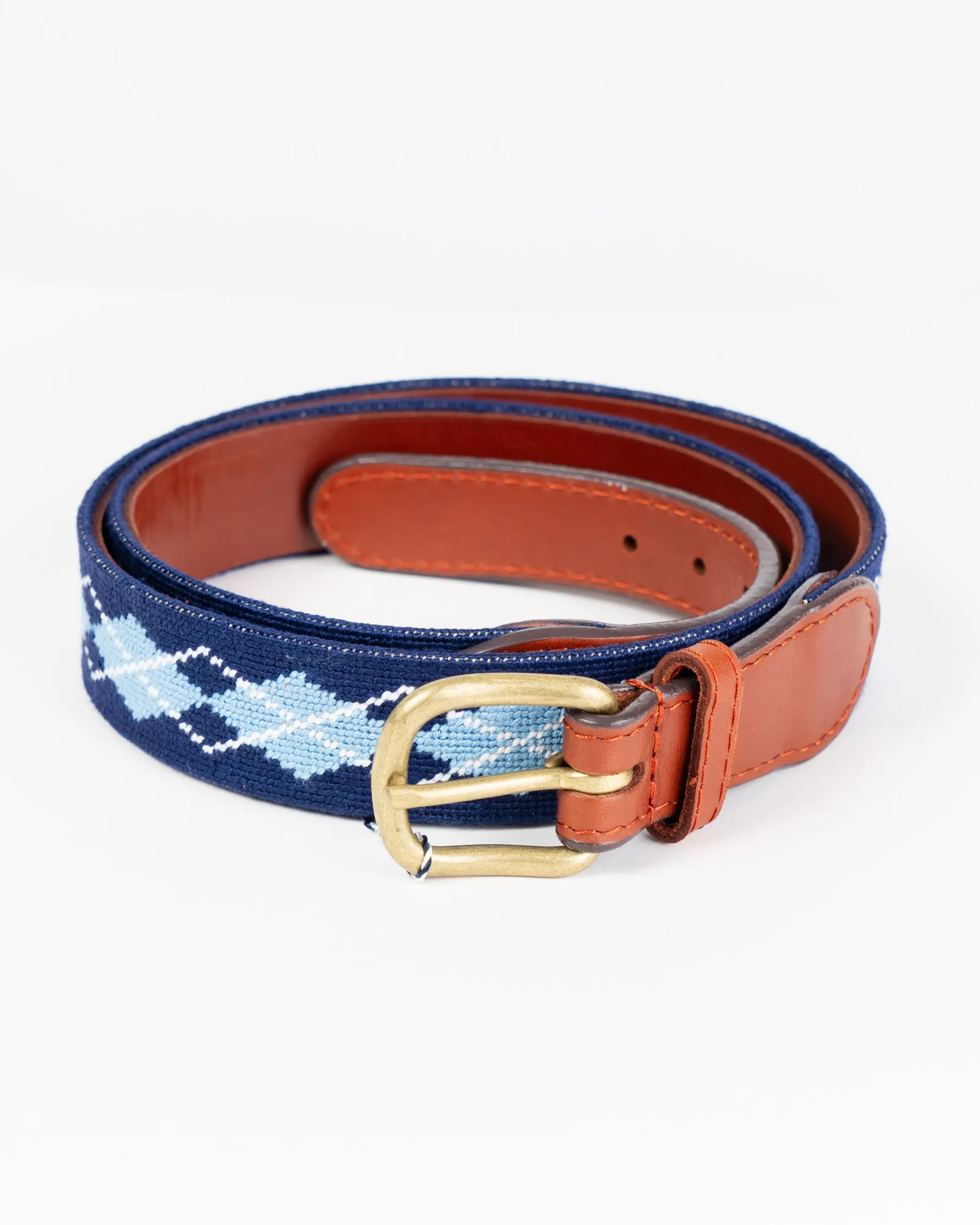 Smathers & Branson x Julian's Custom Argyle Needlepoint Belt