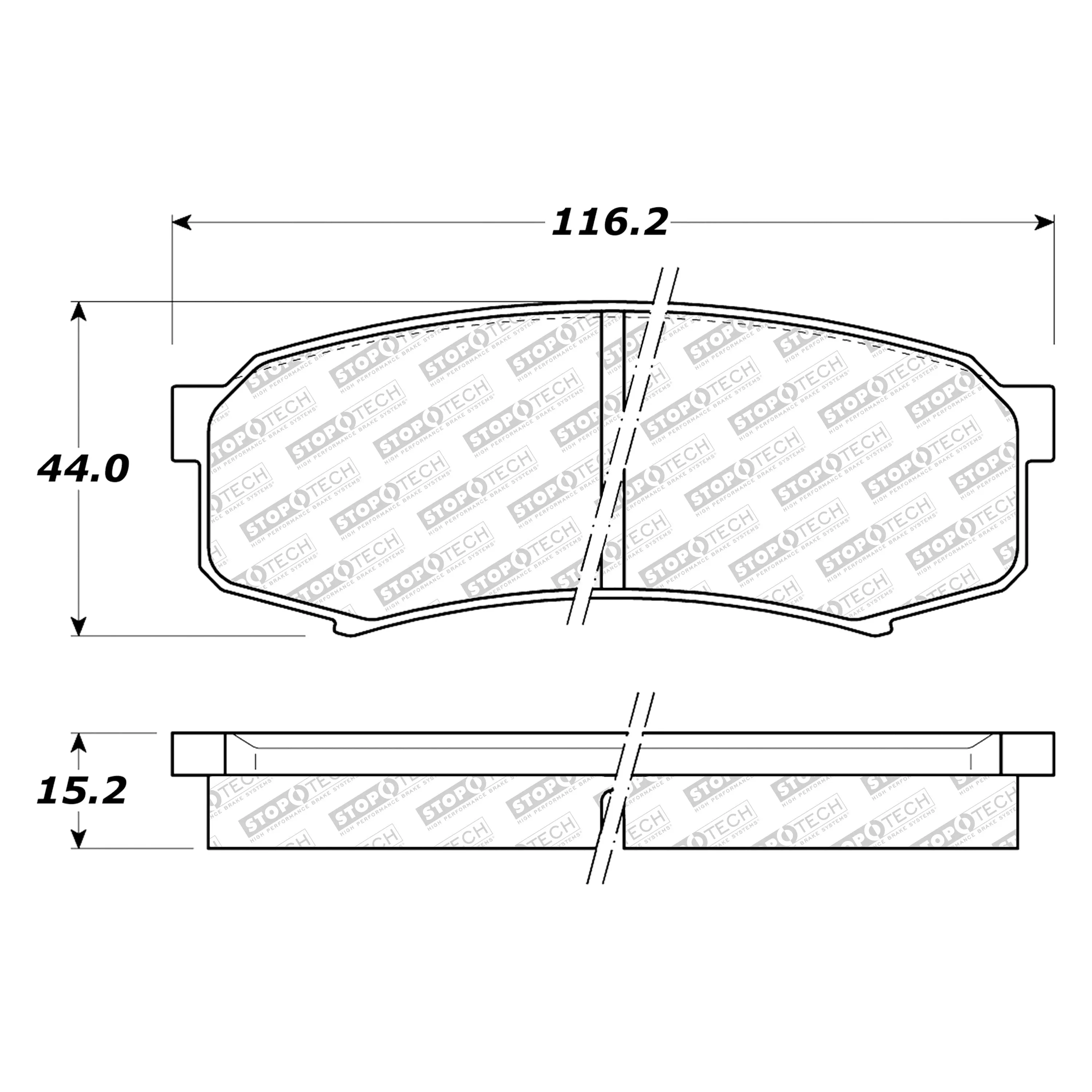 StopTech Street Select Brake Pads Lexus GX460 (10-20) GX470 (03-09) LX450 (96-97) [Rear w/ Hardware] 305.06060